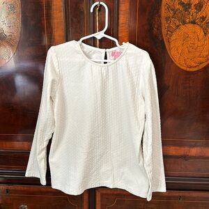 Bisby by Little English White Swiss Dot Blouse size 12